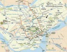 a map of montreal shows a lot of roads