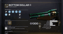 the bottom dollar hand cannon has 1300 power