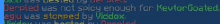 a blue background with green and red text that says ' deeplyed was not spicy enough for kevor coated '