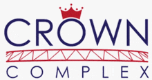 a logo for crown complex with a crown on it