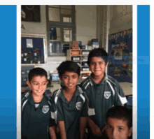 a group of young boys are posing for a picture in a classroom with the words rectangular ship on the bottom right