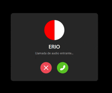 a phone screen with erio written on it