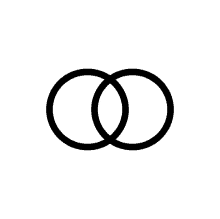 a couple of circles that are connected together