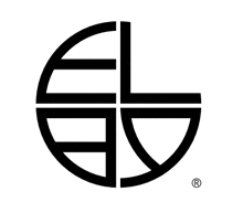 a black and white logo with a circle and a cross in it .