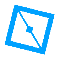 a blue square with an arrow in the middle