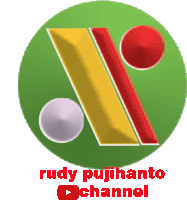 a logo for rudy pujihanto channel has a green circle