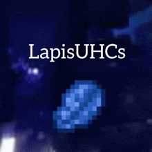 lapisuhcs is written on a blue background with a pixelated image