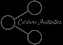 a logo for carbon aesthetics with three circles connected to each other