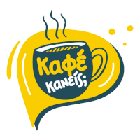 a logo for kafe kaneis shows a cup of coffee