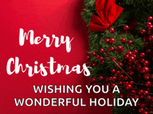 a merry christmas wishing you a wonderful holiday greeting card