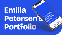 emilia petersen 's portfolio is shown on a phone