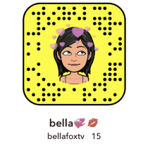 a snapchat icon with bella bellafoxtv 15