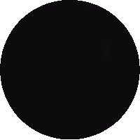 a black circle with a white border on a white background .