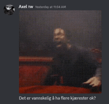 a screenshot of a skype conversation between axel tw and another person