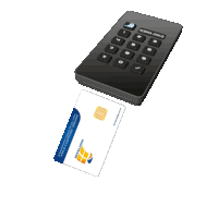 a cobra drive remote control with a credit card plugged into it