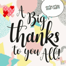 a greeting card that says a big thanks to you all