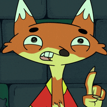 a cartoon of a fox giving a thumbs up sign