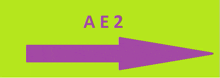 a green background with a purple arrow pointing to the right and the words ae2