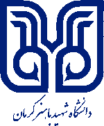 a blue and white logo for a university with arabic writing on it