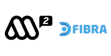 a logo for a company called fibra is next to another logo