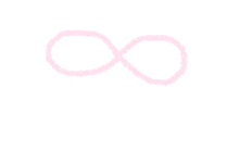 a pink infinity symbol is drawn on a white surface