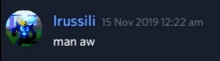 a screenshot of irussili on november 15th 2019