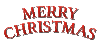 the word merry christmas is written in red letters