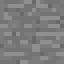 it looks like a brick wall in minecraft with a gray brick texture .