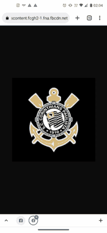 a screenshot of a corinthians logo on a phone