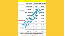 a yellow background with a table that says facebook instagram and tiktok