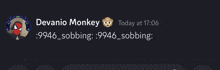 a screenshot of devania monkey 's username