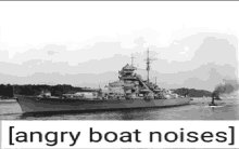 a black and white photo of an angry boat noise