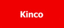 a red background with the word kinco in white