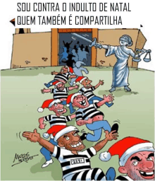 a cartoon shows a group of prisoners wearing santa hats and the number 2313