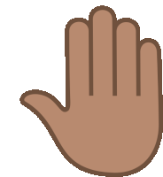 a drawing of a hand with the fingers spread out