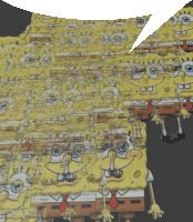 a spongebob squarepants pattern with a speech bubble