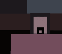 a purple block with a black square in the middle of it