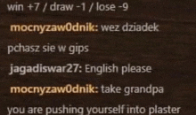 a group of people are playing a game and one of them is asking another person to take grandpa