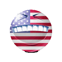 an american flag smiley face with a big smile on it