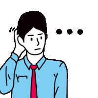 a drawing of a man in a blue shirt and red tie