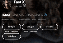 a screenshot of a fast x imax cinema reimagined advertisement