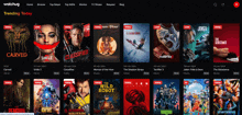 a screenshot of a website called watchhug showing various movies