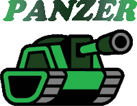 a green tank with the word panzer written below it