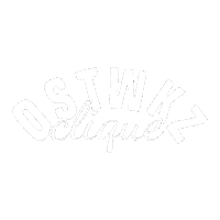 a drawing of the letters ostwk and oclique on a white background