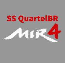 a logo for ss quartelbr mira 4 on a gray background