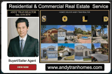 a real estate ad for andy tran realtor