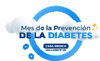 a blue circle with the words " mes de la prevencion de la diabetes " on it