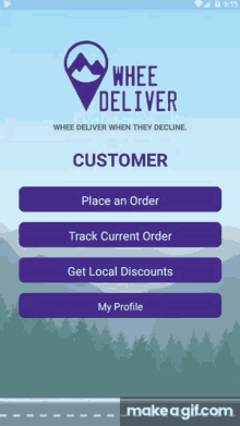 a screenshot of a whee deliver app on a phone