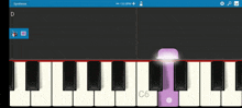 a screenshot of a piano playing a song with a c6 chord in the middle