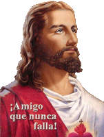 a painting of jesus with the words amigo que nunca falla on the bottom